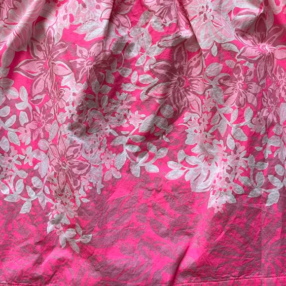 Lilly Pulitzer Jamielynn Pink Floral Off Shoulder Top 100% Cotton Sz M NWT - Picture 6 of 7